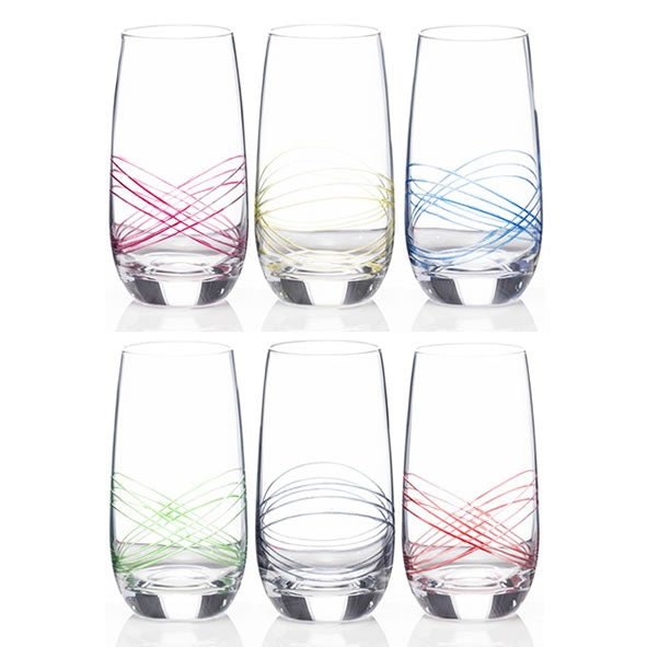 Newgrange Living Swirl Party Hi - ball Glasses Set Of 6 - DRINKING GLASSES - Beattys of Loughrea