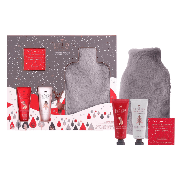 The Luxury Bathing Company Toasted Praline & Sweet Vanilla Hot Water Bottle Gift Set - POT POURRI/AROMATHERAPY/OILS/DIFFUSER - Beattys of Loughrea