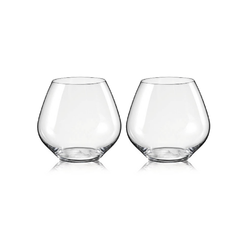 Crystal Bohemia Amoroso Stemless Wine Glass 340ml Set of 2