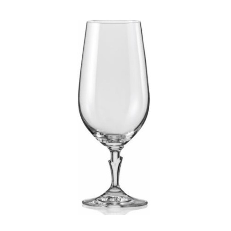 Crystal Bohemia Crystalex Set of 6 Lilly Beer Glasses 380ml - DRINKING GLASSES - Beattys of Loughrea