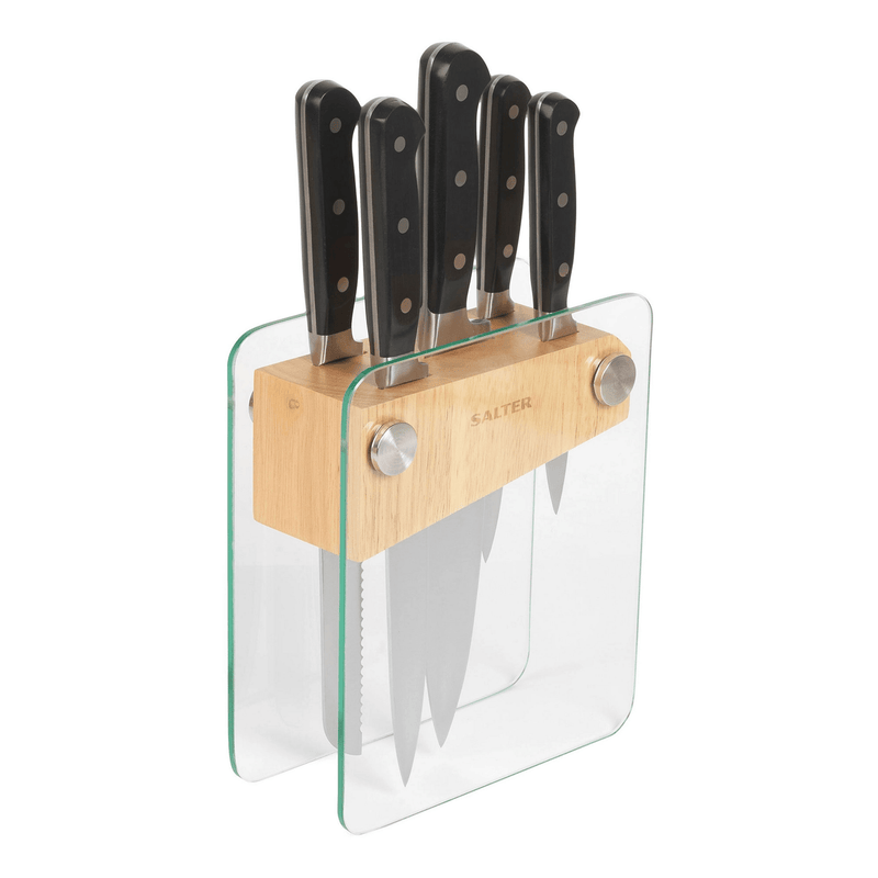 Salter 5pc Professional Knife Block Set - CUTLERY/KNIFE SET/BLOCK - Beattys of Loughrea