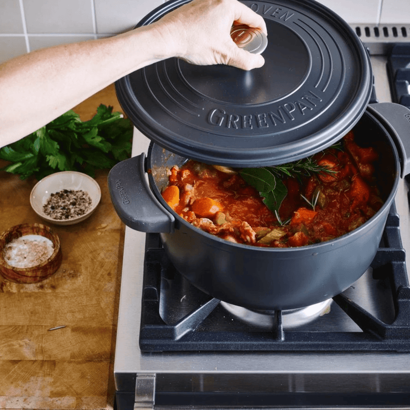 GreenPan Featherweights 26cm Black Casserole - COOKWARE - CAST IRON - Beattys of Loughrea