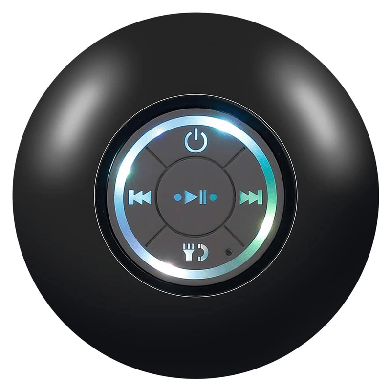 Maxim LED Bluetooth Shower Speaker - Black - SPEAKERS HIFI MP3 PC - Beattys of Loughrea