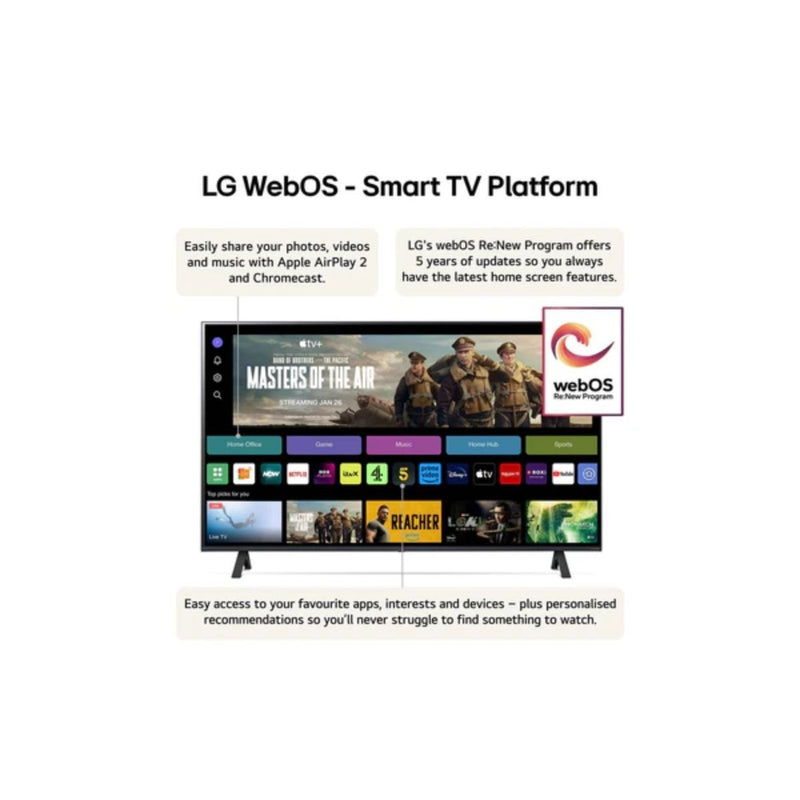 LG 55" QNED80 4K Ultra HD HDR Smart TV (55QNED80T6A.AEK) - TV 29" (73CM +) - Beattys of Loughrea