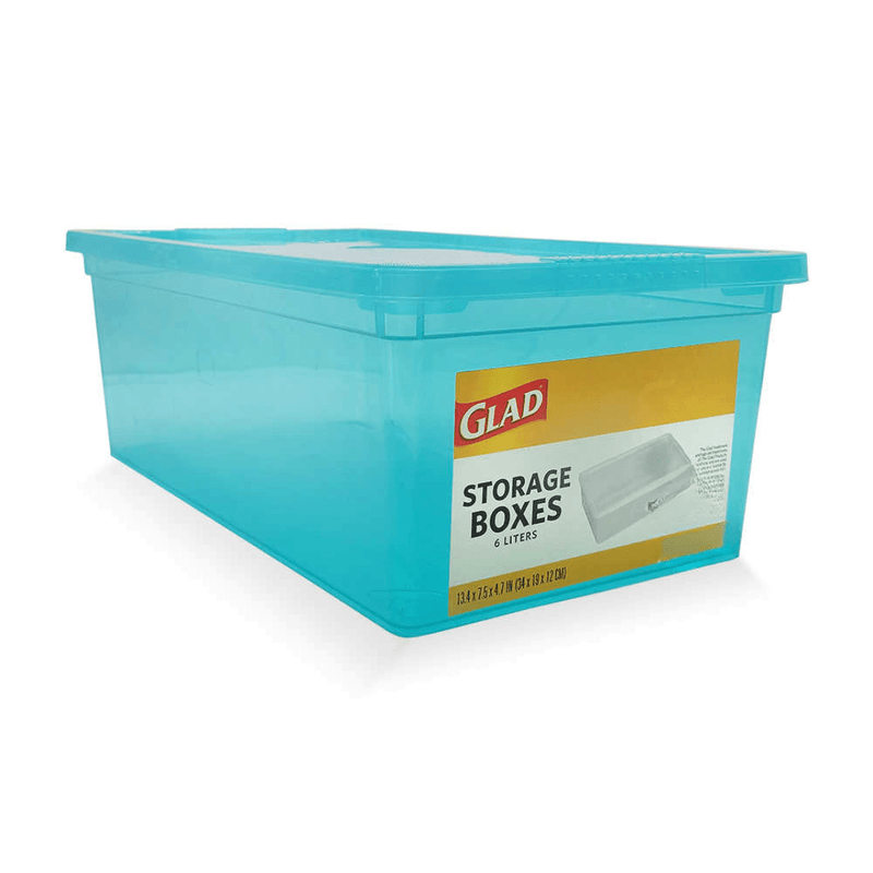 Glad 6 Litre Blue Storage Box - PVC STORAGE - TRUNK, LGE BOX , CART - Beattys of Loughrea