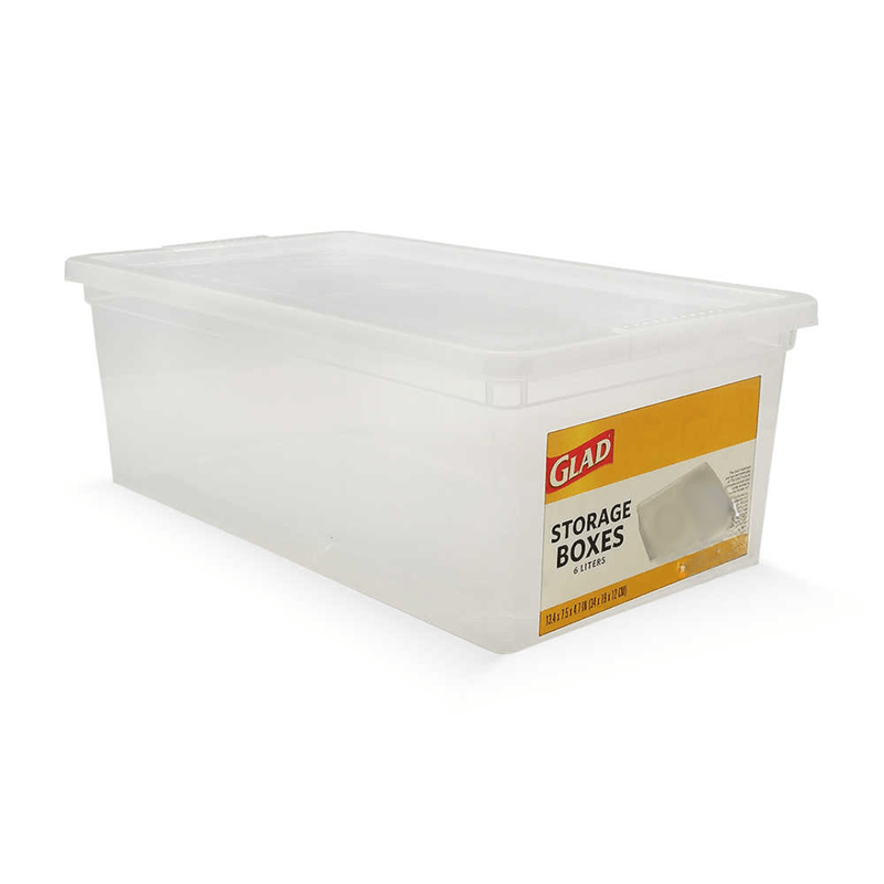 Glad 6 Litre Clear Storage Box - PVC STORAGE - TRUNK, LGE BOX , CART - Beattys of Loughrea