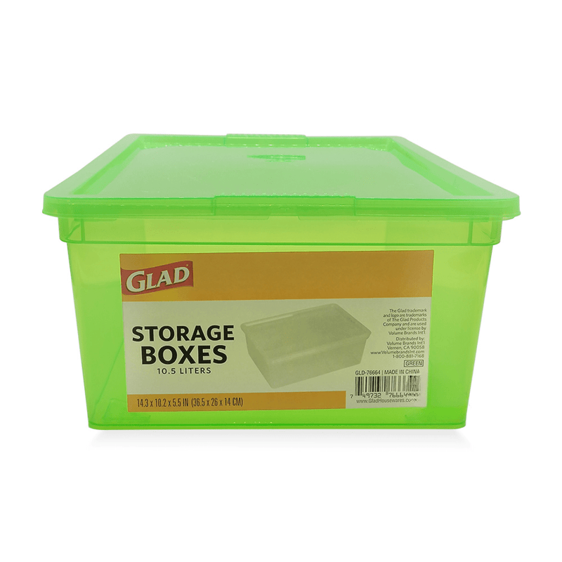 Glad 10.5 Litre Green Storage Box - PVC STORAGE - TRUNK, LGE BOX , CART - Beattys of Loughrea