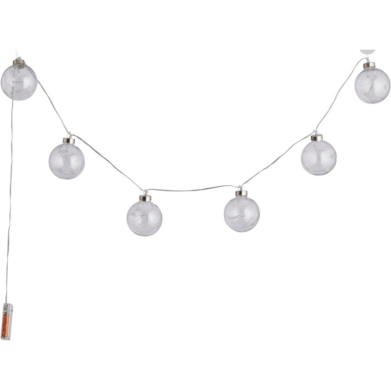 Battery Operated Encapsulated Stars 6 Bulb String Light - XMAS LIGHTS LED - Beattys of Loughrea