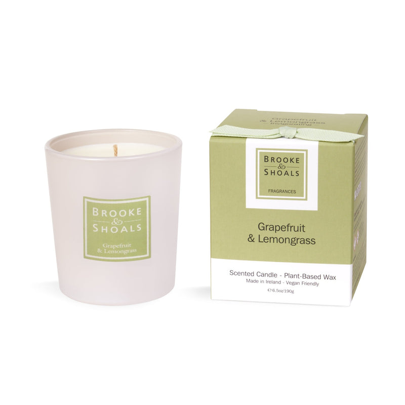 Brooke & Shoals Scented Candle - Grapefruit & Lemongrass - CANDLES - Beattys of Loughrea