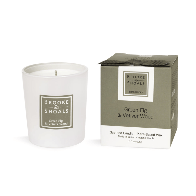 Brooke & Shoals Scented Candle - Green Fig & Vetiver Wood - CANDLES - Beattys of Loughrea