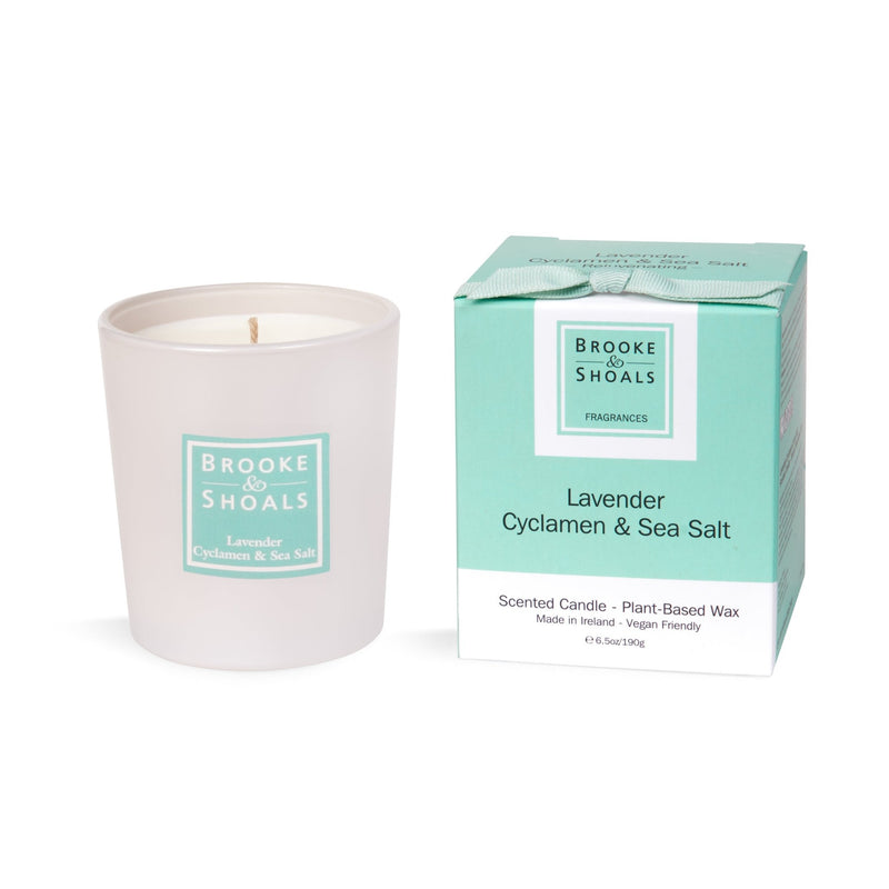 Brooke & Shoals Scented Candle - Lavender, Cyclamen & Sea Salt - CANDLES - Beattys of Loughrea