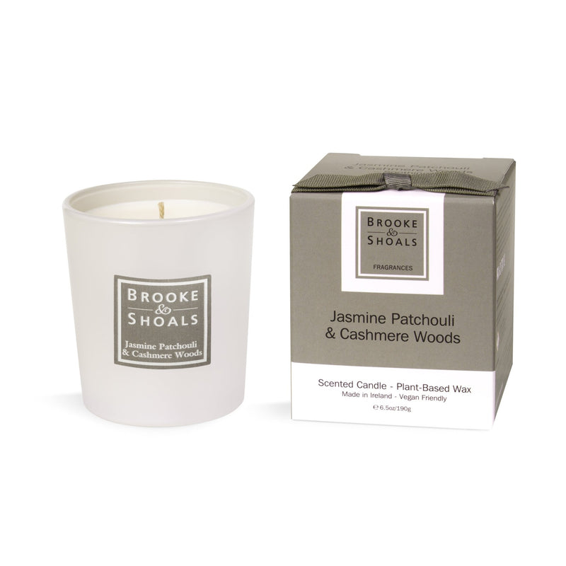 Brooke & Shoals Scented Candle - Jasmine Patchouli and Cashmere Woods - CANDLES - Beattys of Loughrea