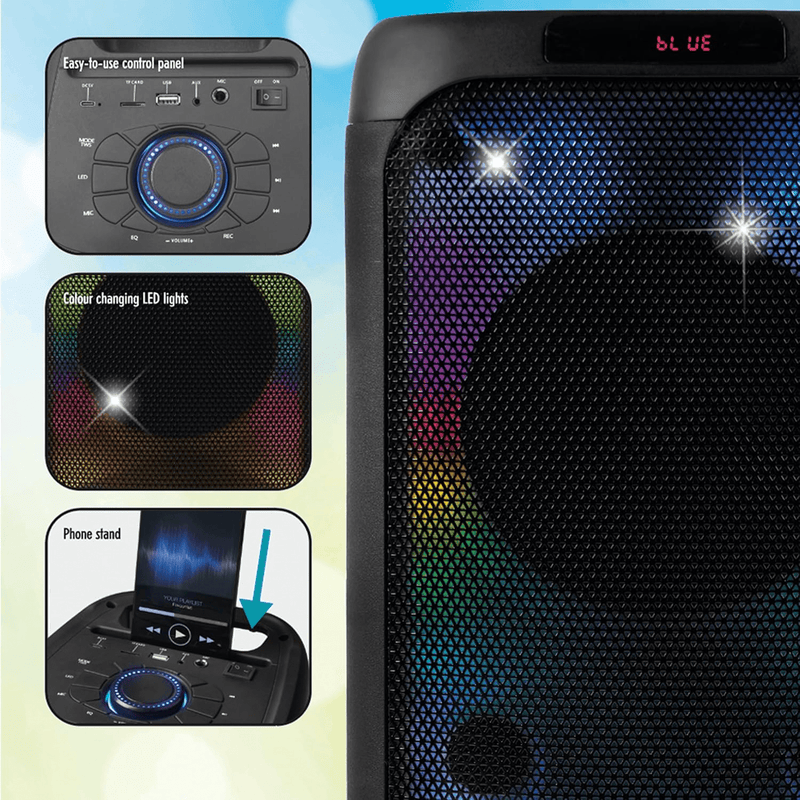 Intempo Bluetooth Karaoke Speaker - With Wired Microphone - SPEAKERS HIFI MP3 PC - Beattys of Loughrea