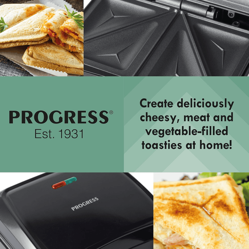 Progress Sandwich Toaster Black - SANDWICH MAKER - Beattys of Loughrea