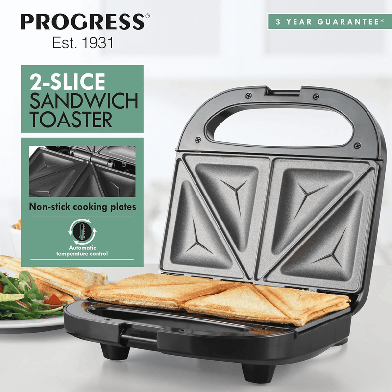 Progress Sandwich Toaster Black - SANDWICH MAKER - Beattys of Loughrea