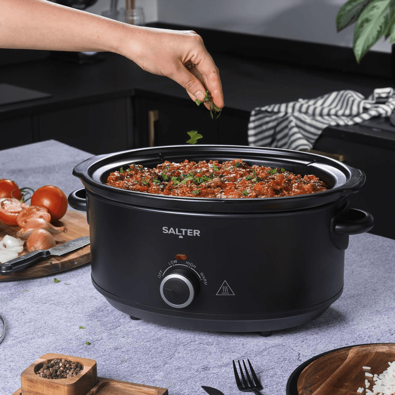 Salter Kuro 6.5L Slow Cooker - Black - FOOD STEAMER RICE COOKER SLOW COOKER - Beattys of Loughrea