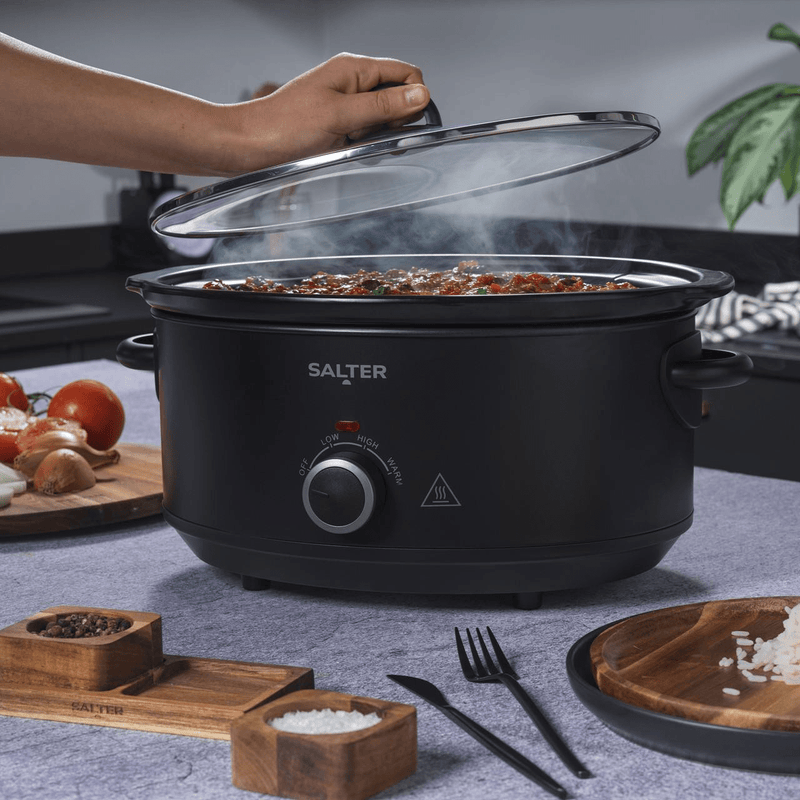 Salter Kuro 6.5L Slow Cooker - Black - FOOD STEAMER RICE COOKER SLOW COOKER - Beattys of Loughrea