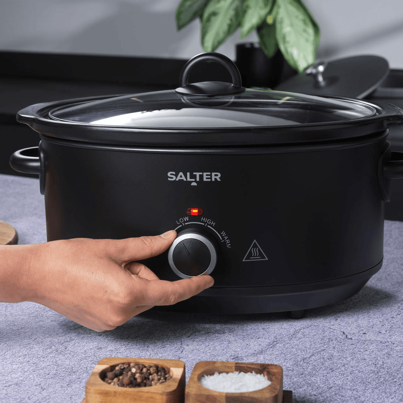 Salter Kuro 6.5L Slow Cooker - Black - FOOD STEAMER RICE COOKER SLOW COOKER - Beattys of Loughrea