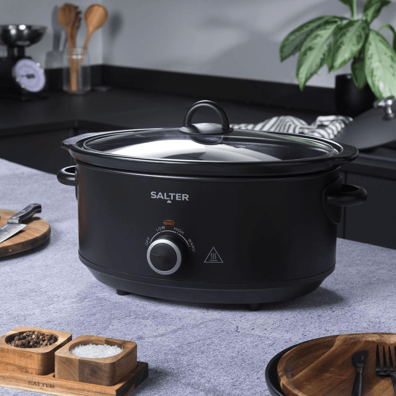 Salter Kuro 6.5L Slow Cooker - Black - FOOD STEAMER RICE COOKER SLOW COOKER - Beattys of Loughrea