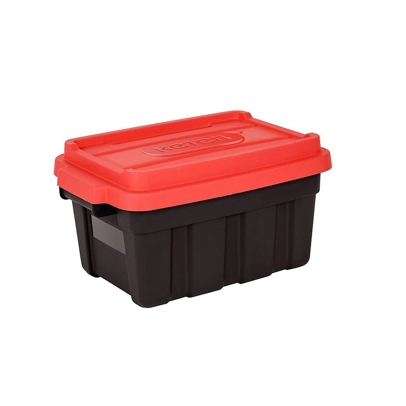 Keter Tuff Totes Black & Red 11L Storage Box - PVC STORAGE - TRUNK, LGE BOX , CART - Beattys of Loughrea