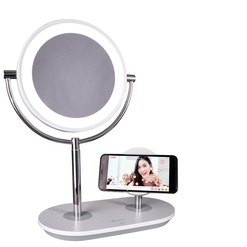 OttLite Wireless Charging LED Makeup Mirror - WALL MIRRORS - Beattys of Loughrea