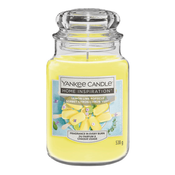 Lemon Lime Popsicle Home Inspirations Large Yankee Candle 538g - CANDLES - Beattys of Loughrea