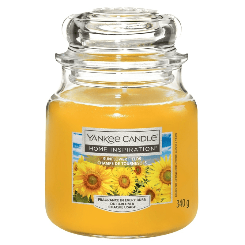 Sunflower Fields Home Inspiration Medium Yankee Candle 340g - CANDLES - Beattys of Loughrea