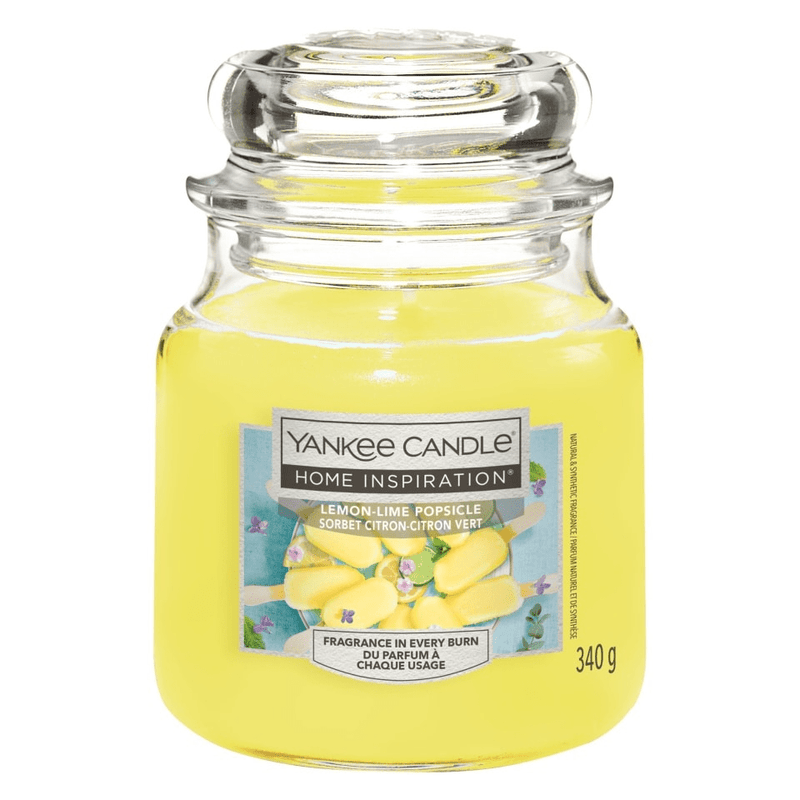 Lemon Lime Popsicle Home Inspiration Medium Yankee Candle 340g - CANDLES - Beattys of Loughrea