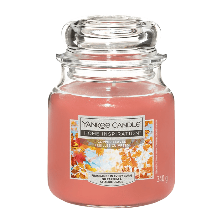 Copper Leaves Home Inspiration Medium Yankee Candle 340g - CANDLES - Beattys of Loughrea