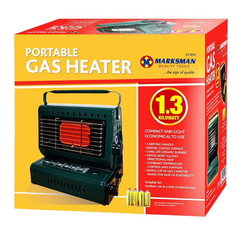 Marksman Portable Gas Heater 1.3kW - GAS CAMPING STOVES - Beattys of Loughrea