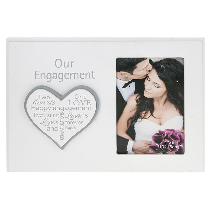 Loving Words Photo Frame Engagement 4x6 - PHOTO FRAMES - PLATED, GILT, STONE - Beattys of Loughrea