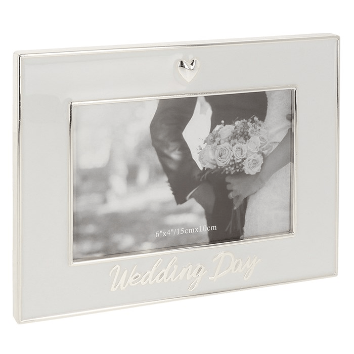 Pure White Photo Frame Wedding 6x4 - PHOTO FRAMES - PLATED, GILT, STONE - Beattys of Loughrea