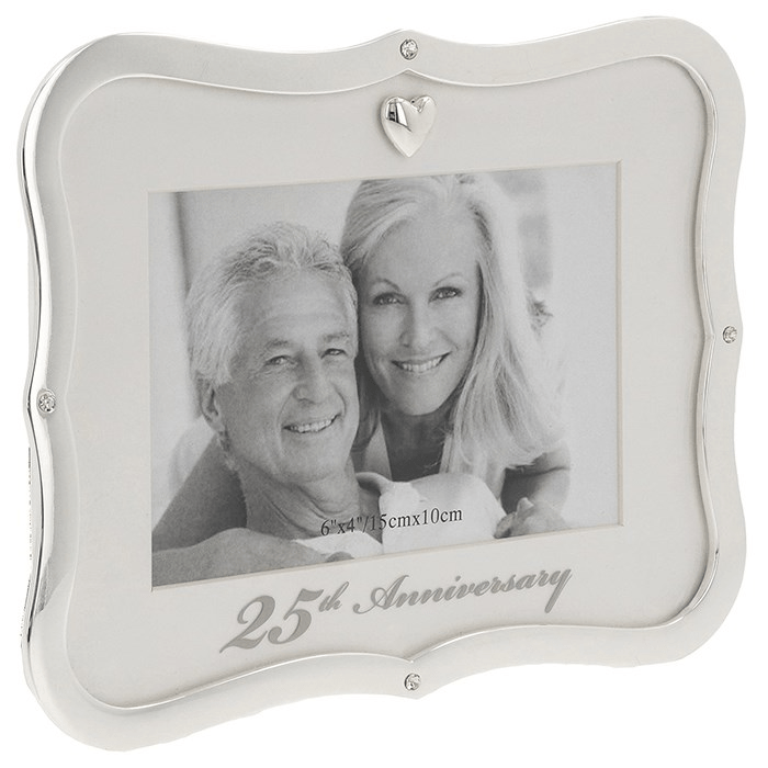 Celebration Photo Frame 25th Anniversary 6x4 - PHOTO FRAMES - PLATED, GILT, STONE - Beattys of Loughrea