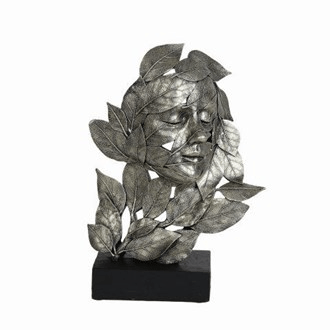 Leaf Face Sculpture 23x32cm - ORNAMENTS - Beattys of Loughrea