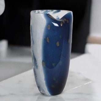 Blue Marble Vase 37cm - FLOWERPOT/VASE/JUG 1 - Beattys of Loughrea