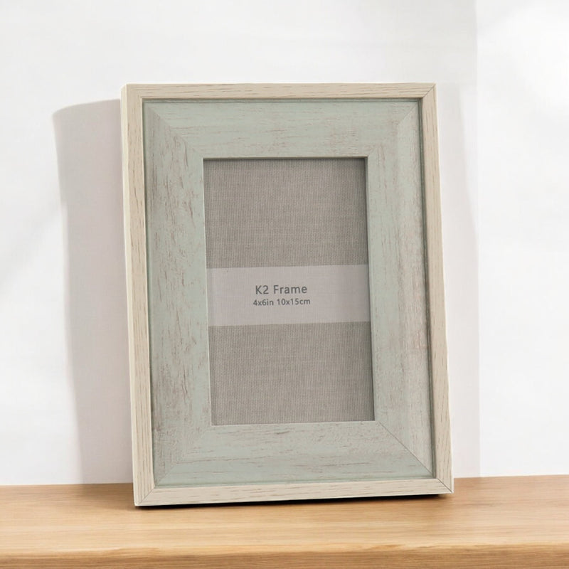 Beige & Blue Photo Frame 4x6 - PHOTO FRAMES - PLATED, GILT, STONE - Beattys of Loughrea