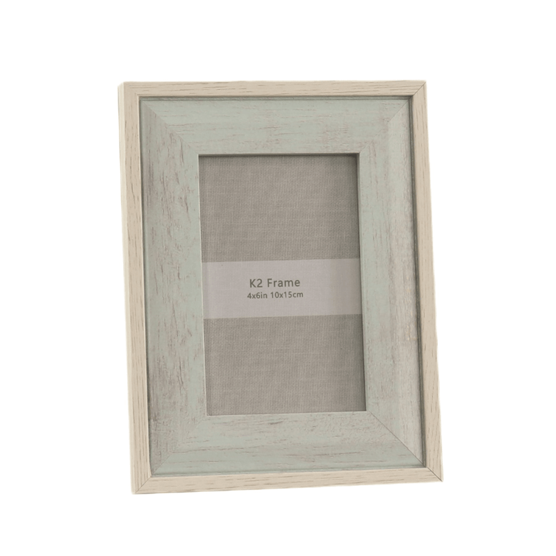 Beige & Blue Photo Frame 4x6 - PHOTO FRAMES - PLATED, GILT, STONE - Beattys of Loughrea