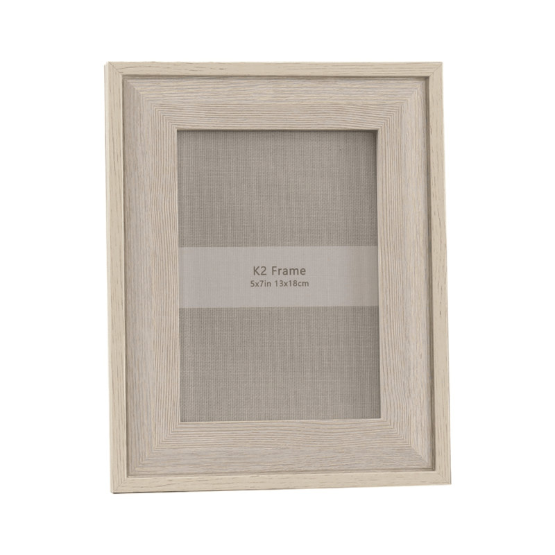 Beige Wood Photo Frame 5x7 - PHOTO FRAMES - PLATED, GILT, STONE - Beattys of Loughrea