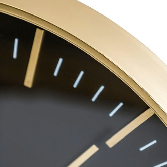 Large Black & Gold Classic Wall Clock - CLOCKS - Beattys of Loughrea