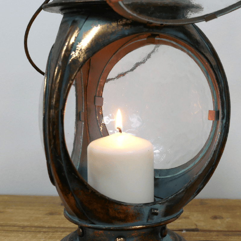 Three Window Lantern with Handle 38cm - CANDLE HOLDERS / Lanterns - Beattys of Loughrea