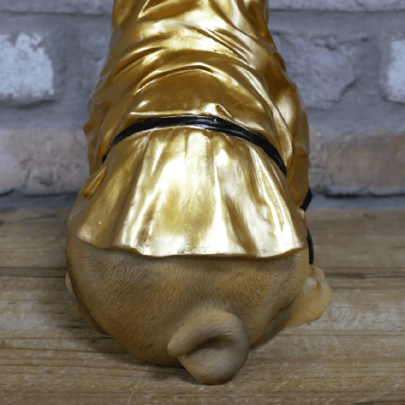 Boxing Boxer Dog Ornament Gold 26cm - ORNAMENTS - Beattys of Loughrea