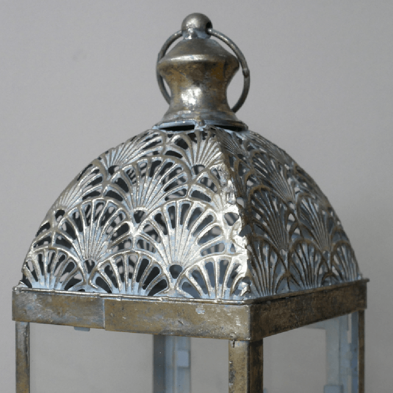 Decorative Metal Lantern with Handle 35cm - CANDLE HOLDERS / Lanterns - Beattys of Loughrea