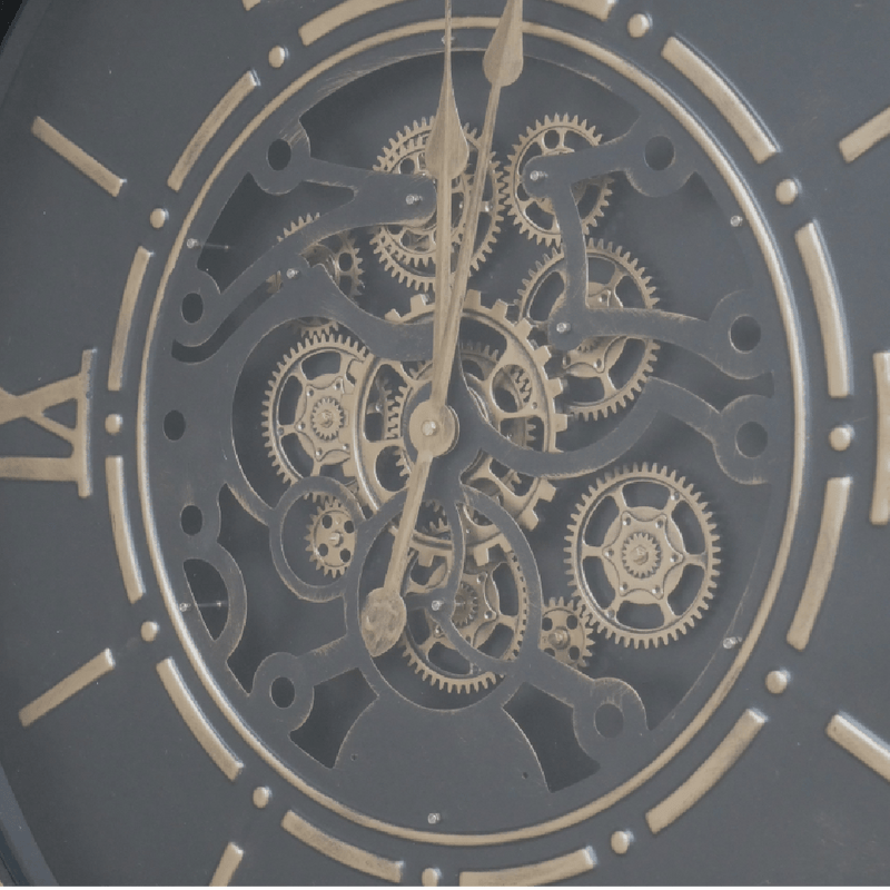 Wall Clock With Cogs 74cm Diameter - CLOCKS - Beattys of Loughrea