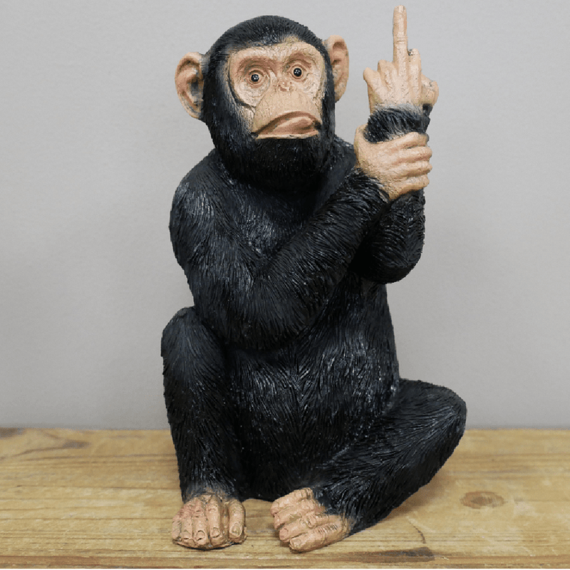 Up Yours Monkey Ornament Medium 19cm - ORNAMENTS - Beattys of Loughrea