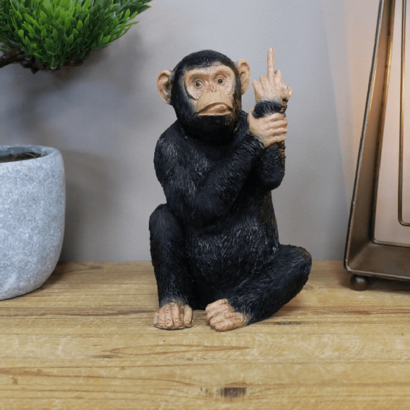 Up Yours Monkey Ornament Medium 19cm - ORNAMENTS - Beattys of Loughrea