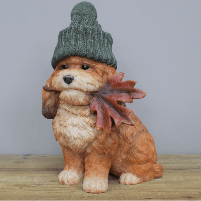 Autumnal Dog Ornament 31cm - ORNAMENTS - Beattys of Loughrea