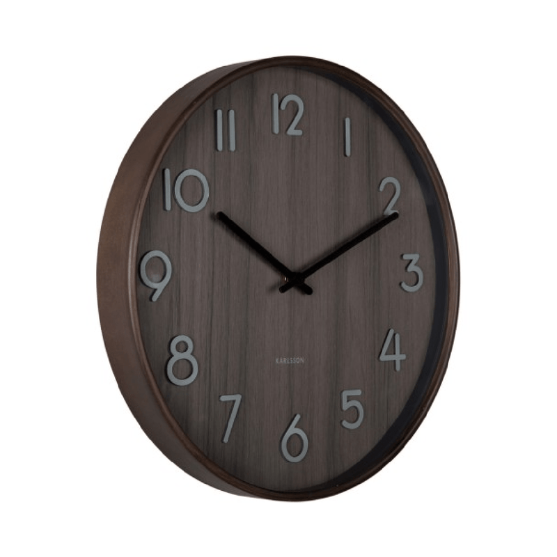 Wall Clock Pure Medium Walnut Basswood - CLOCKS - Beattys of Loughrea