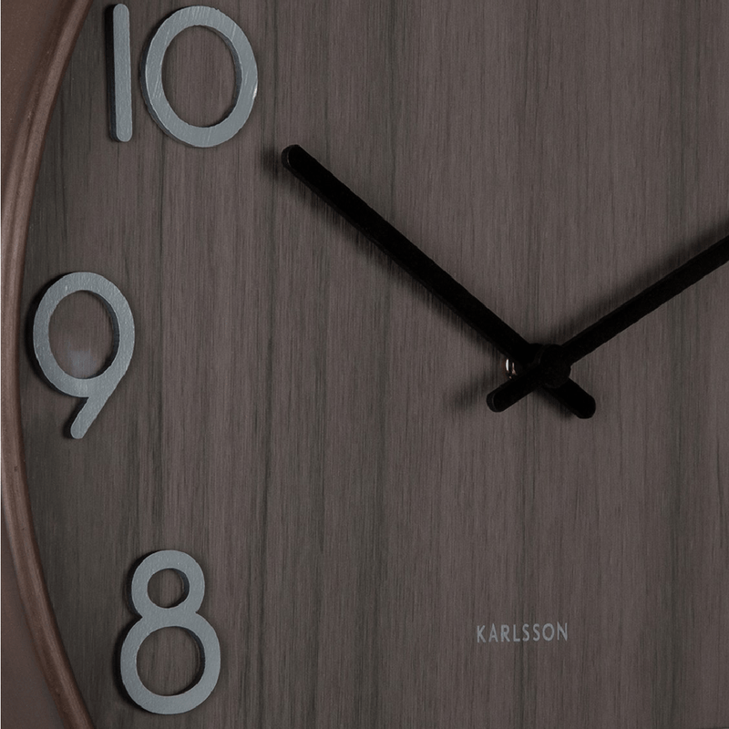 Wall Clock Pure Medium Walnut Basswood - CLOCKS - Beattys of Loughrea