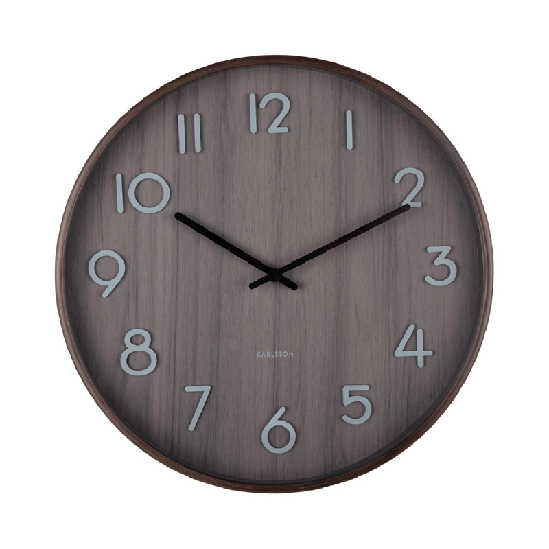 Wall Clock Pure Medium Walnut Basswood - CLOCKS - Beattys of Loughrea