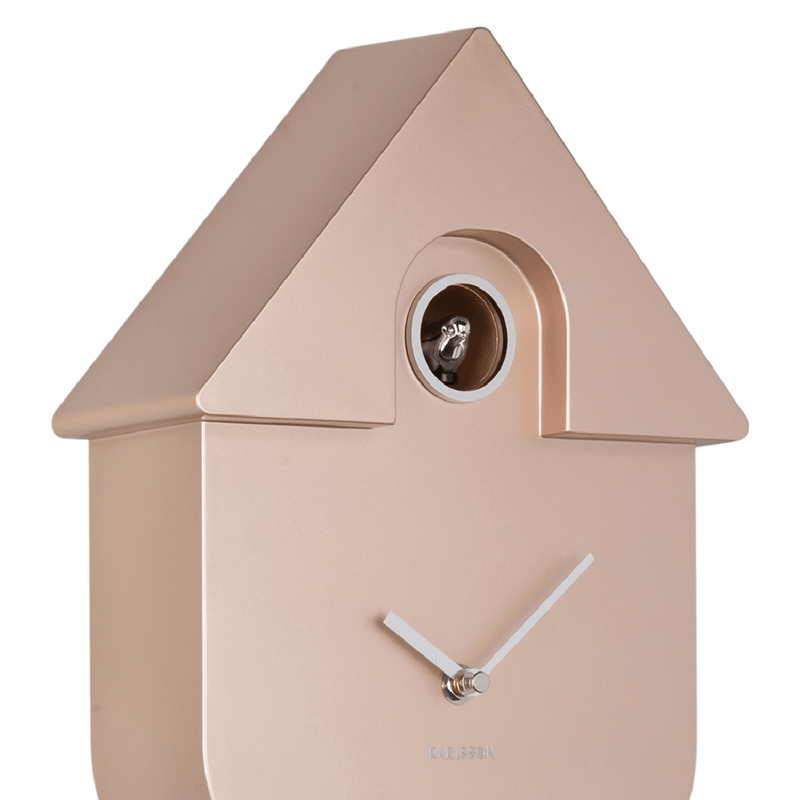 Wall Clock Modern Cuckoo Metallic Rose Gold - CLOCKS - Beattys of Loughrea